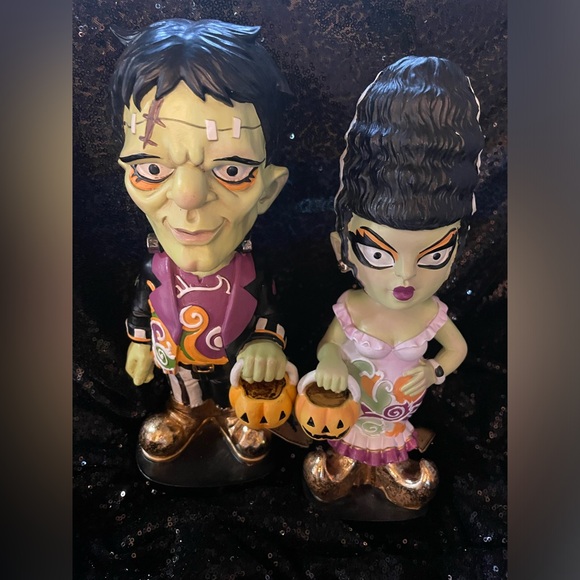 Sweet Street Other - SWEET STREET NWT Halloween Frankenstein and Bride Statue Decor